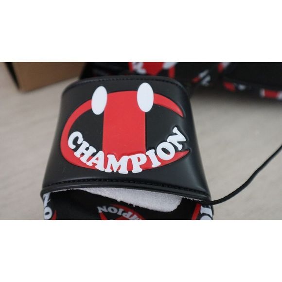 Champion CP101901P Kid's Sz 3 Black/Scarlet IPO Smile Slide Sandals - Picture 5 of 6